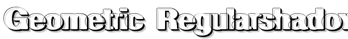 geometric RegularShadow font
